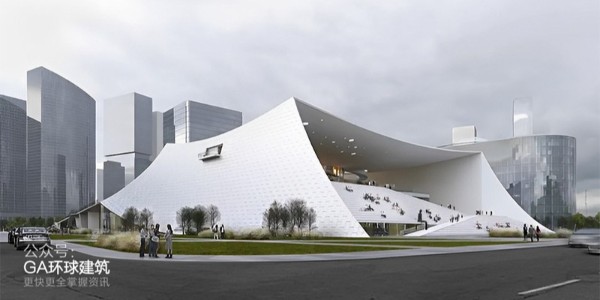 大舍事務(wù)所在建項(xiàng)目：溫州美術(shù)館，遠(yuǎn)看像“天幕”，近看似“景框”