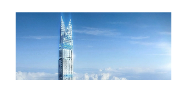 迪拜這座世界最高的住宅樓，竟然有鉆石尖頂加冕！